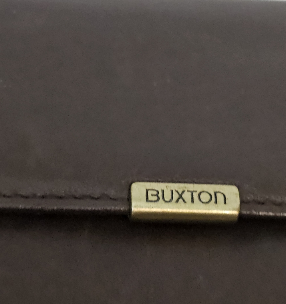 Buxton Wallet Dark Brown ~ Leather